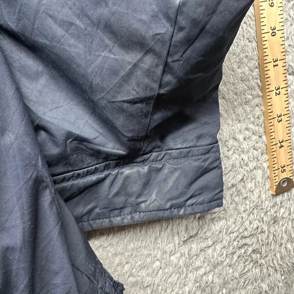 Vintage Polo Ralph Lauren Fleece Lined Navy Blue Hooded Jacket Mens XXL